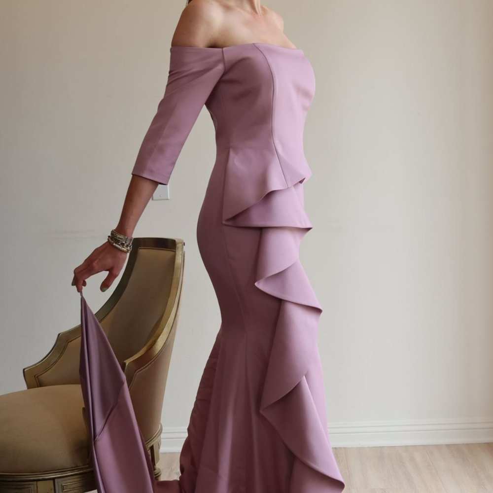 John Paul Ataker 7144-1871 Long Ruffle Dress